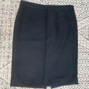 J. Crew Black Wool No. 2 Pencil Skirt